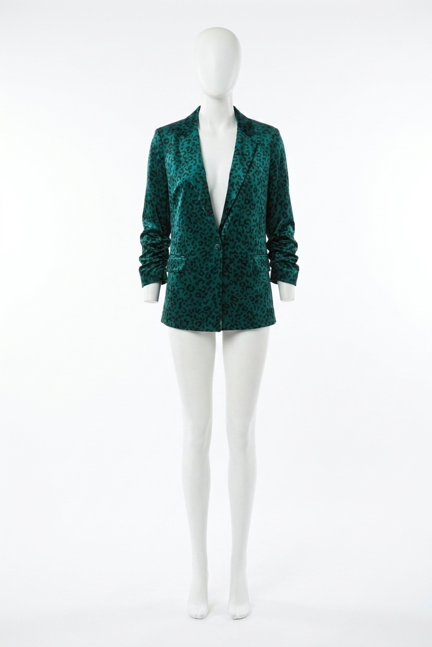 NEW CAMI NYC ollie blazer in emerald leopard